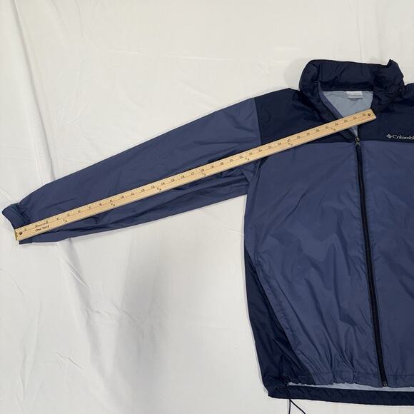 Columbia Water-Resistant Full Zip Jacket Two-Tone Blue Size:L - Picture 7 of 8